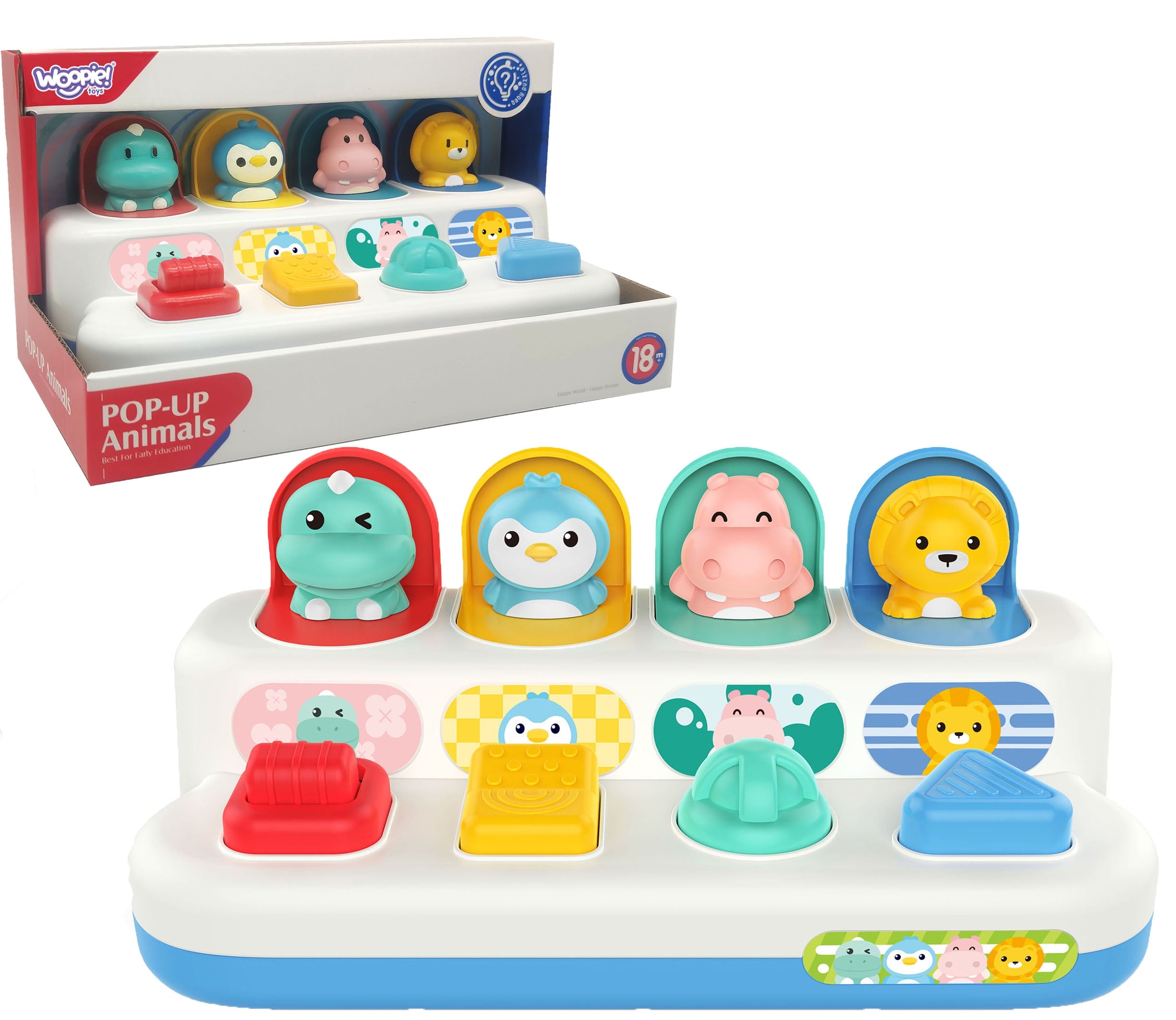 POP-UP COLORFUL ANIMALS EDUCATIONAL TOY INTERACTIVE pop up Brand Woopie