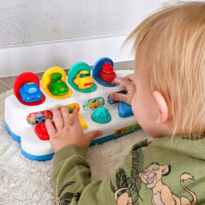 POP-UP COLORFUL VEHICLES CAR EDUCATIONAL TOY INTERACTIVE GIFT Brand Woopie