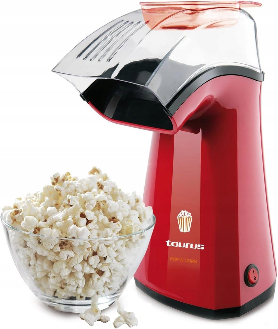 POPCORN MACHINE 1100W HOT AIR RETRO COMPACT RED
