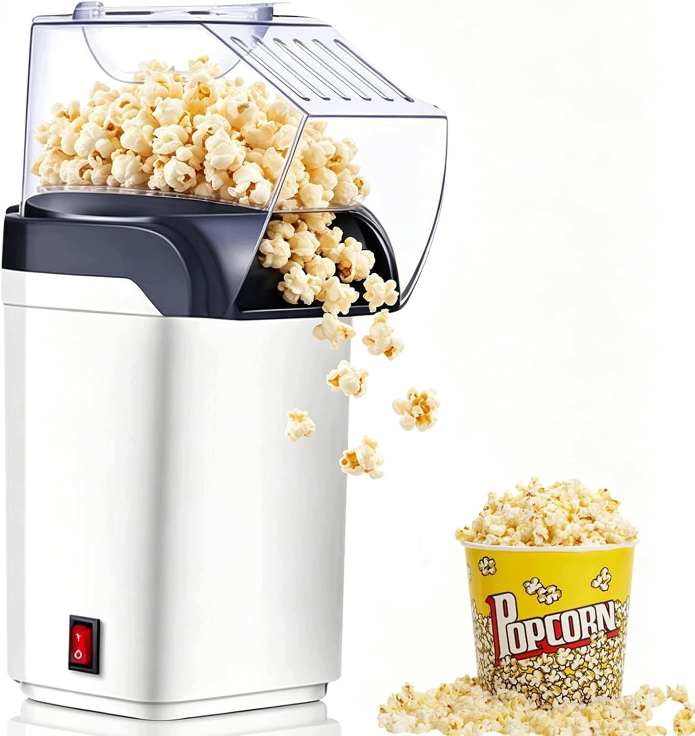 POPCORN MACHINE 1200W HOT AIR FAT FREE 2 MINUTES