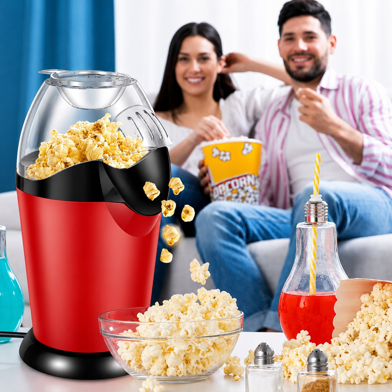 POPCORN MACHINE FAT-FREE MACHINE POPCORN MAKING MACHINE Packaging status original