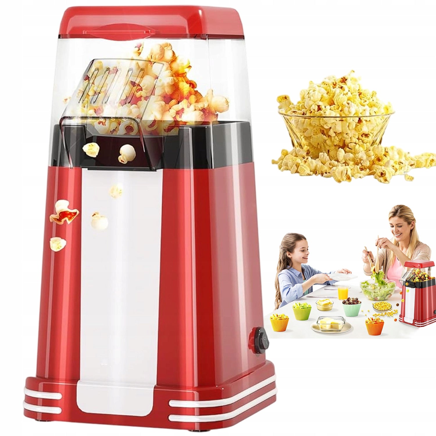 POPCORN MAKER 1200W EASY CLEANING WASHABLE LID