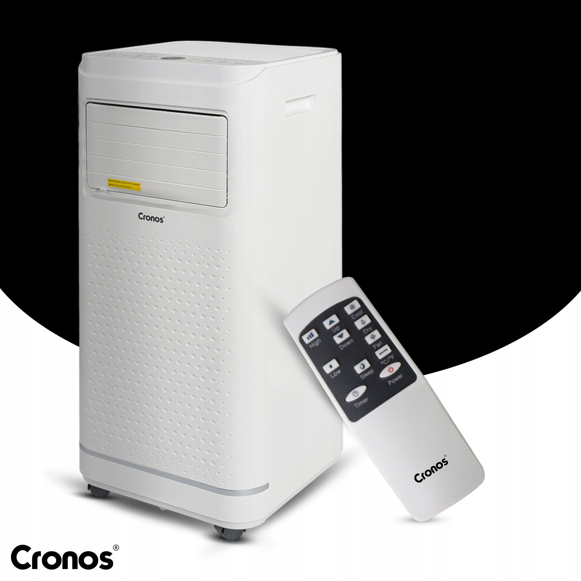 PORTABLE AIR CONDITIONER 2600W QUIET 2,6KW 25m2 REMOTE CONTROL AND ACCESSORIES CRONOS Brand Cronos