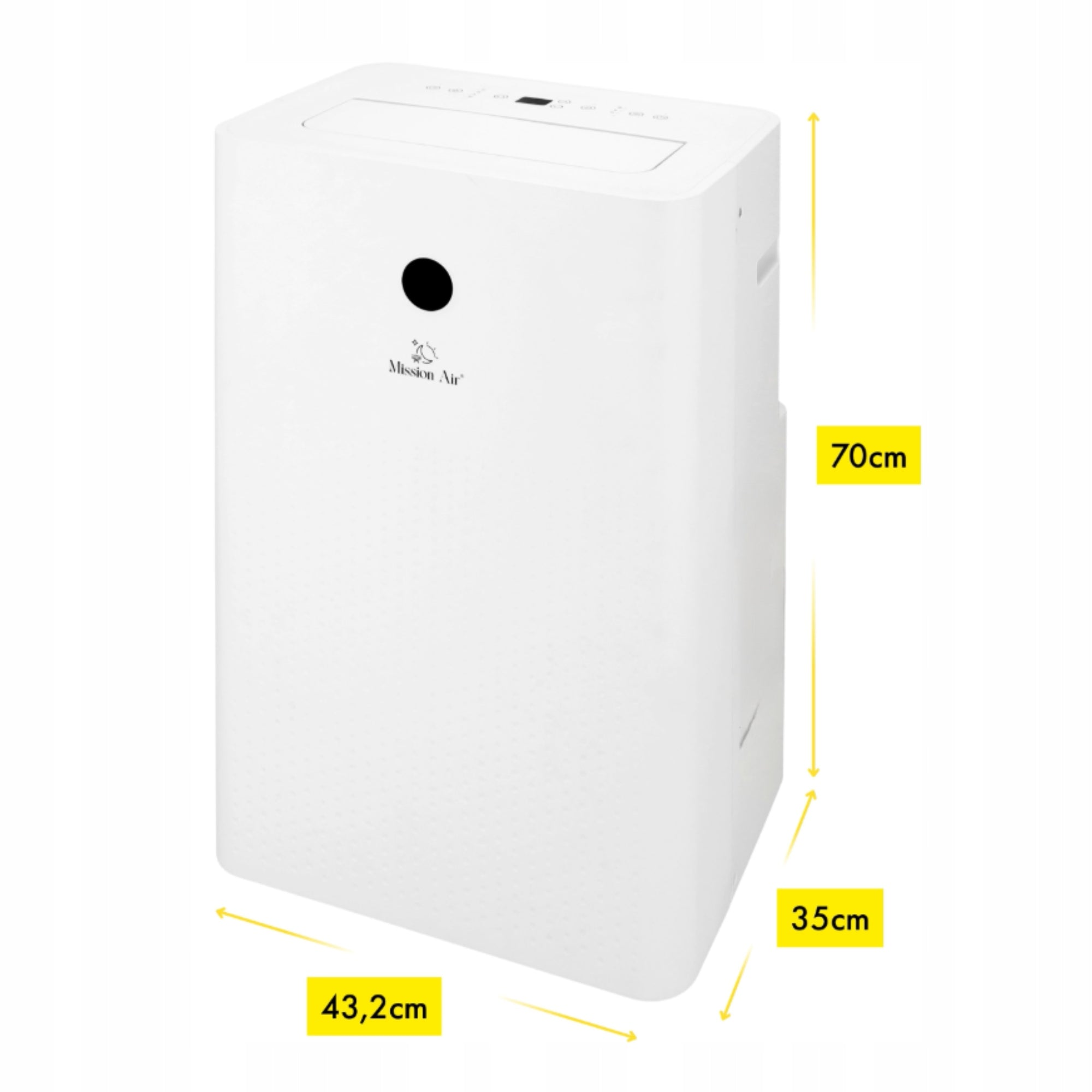 PORTABLE AIR CONDITIONER 3in1 Mission Air 4,1kW +dehumidifier 40l/24h +SWING +WiFi Brand Mission Air