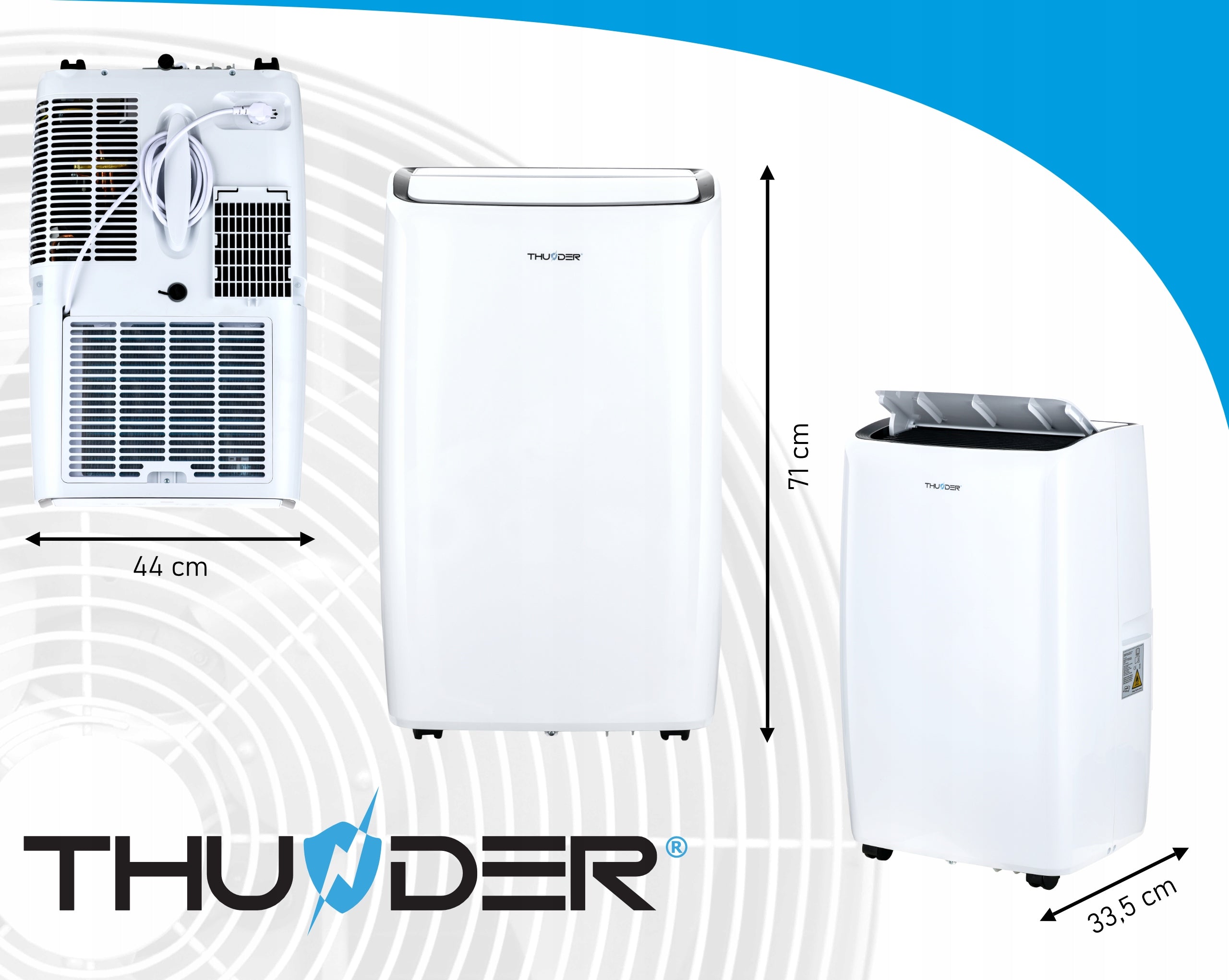 PORTABLE AIR CONDITIONER 4,1KW THUNDER WIFI 4IN1 APP Packaging status original