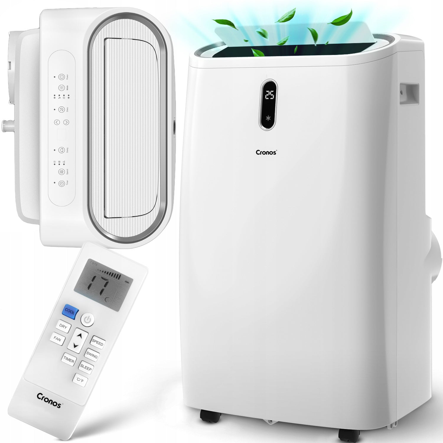 PORTABLE AIR CONDITIONER 4700W QUIET 4,7KW 45m2 REMOTE CONTROL + WiFi ACCESSORIES CRONOS