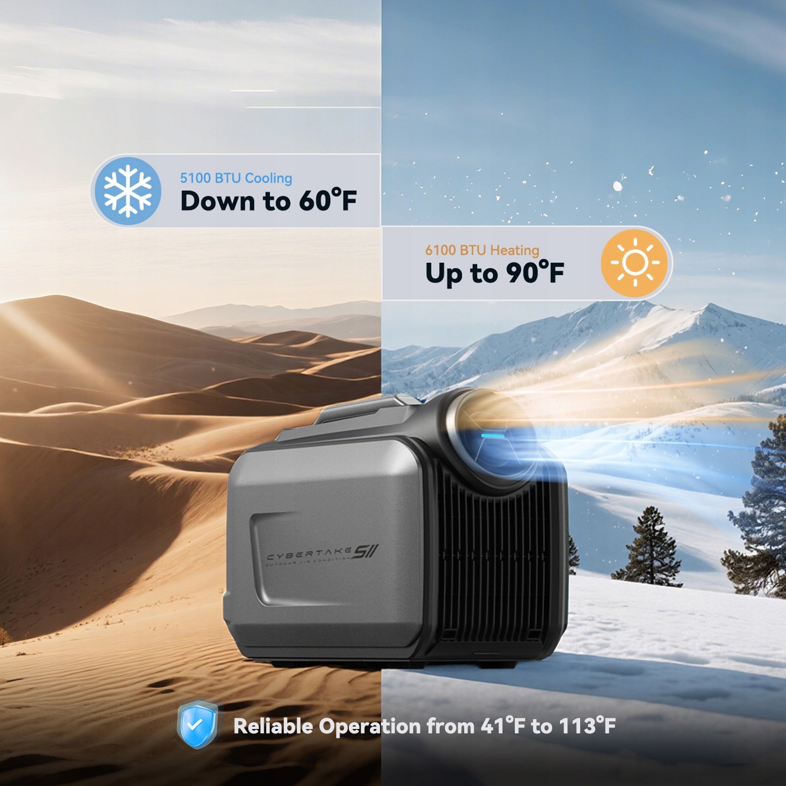 PORTABLE AIR CONDITIONER CYBERTAKE S2 PRO 600W COOLING 16-28 °C 5100BTU/H Manufacturer code sghajhah173s2