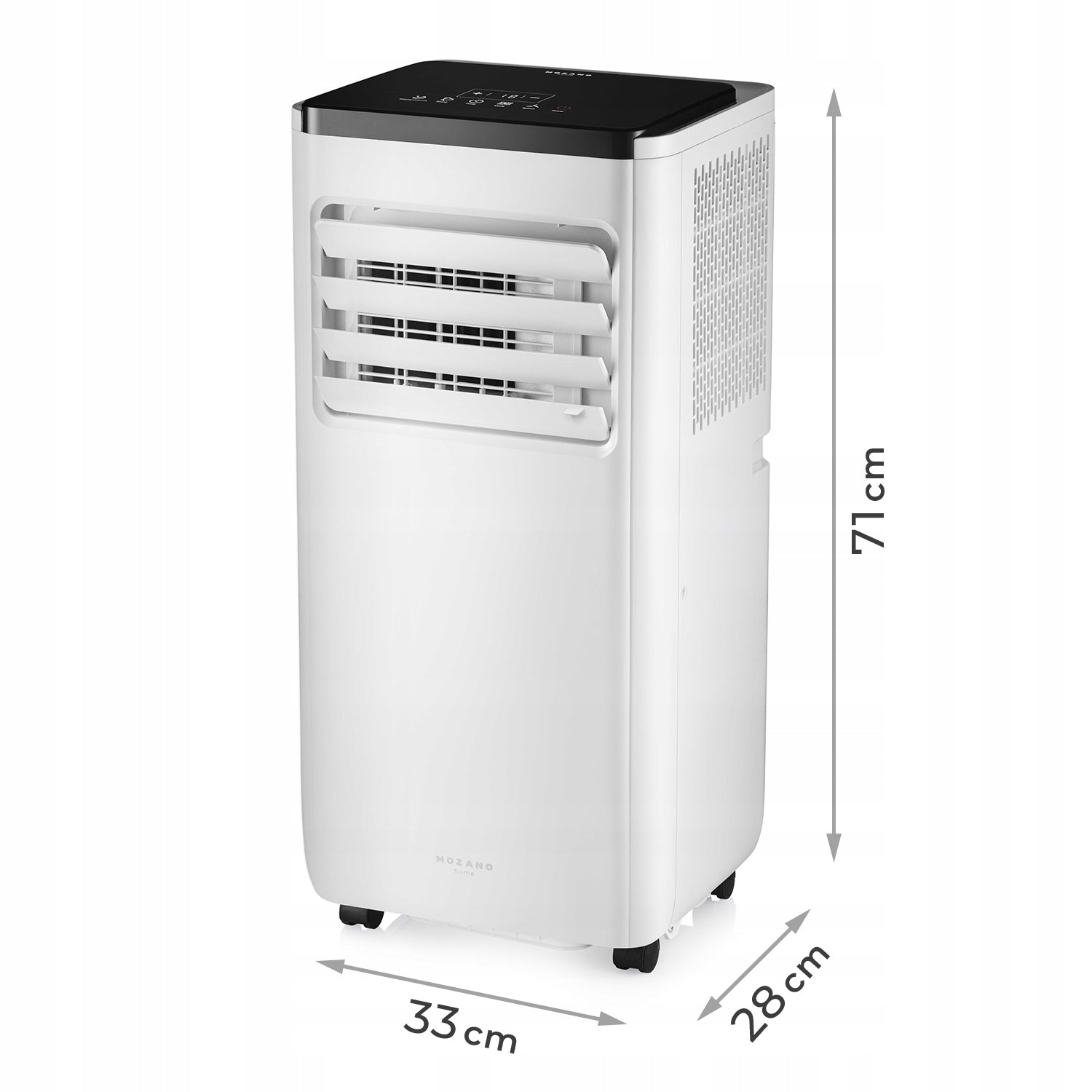 PORTABLE AIR CONDITIONER SMALL QUIET 2,6kW moWiFi DEHUMIDIFIER 24l/24H MOZANO Energy class - cooling A