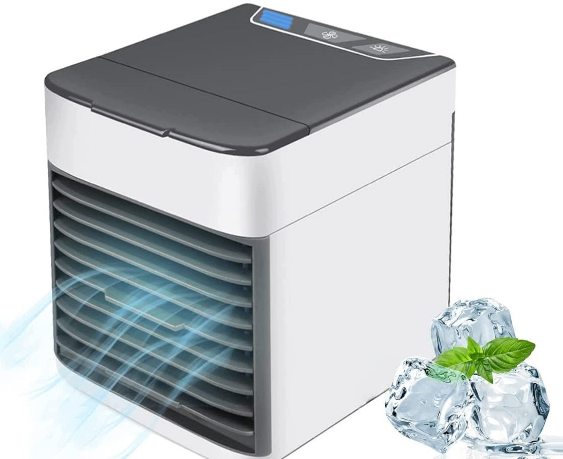 PORTABLE AIR COOLER LED WATER ICE PORTABLE USB SMALL FAN Packaging status original