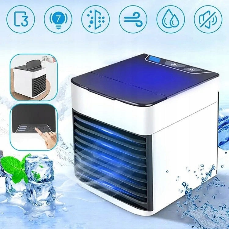 PORTABLE AIR COOLER LED WATER PORTABLE 3IN1 USB FAN Number of speed modes 3