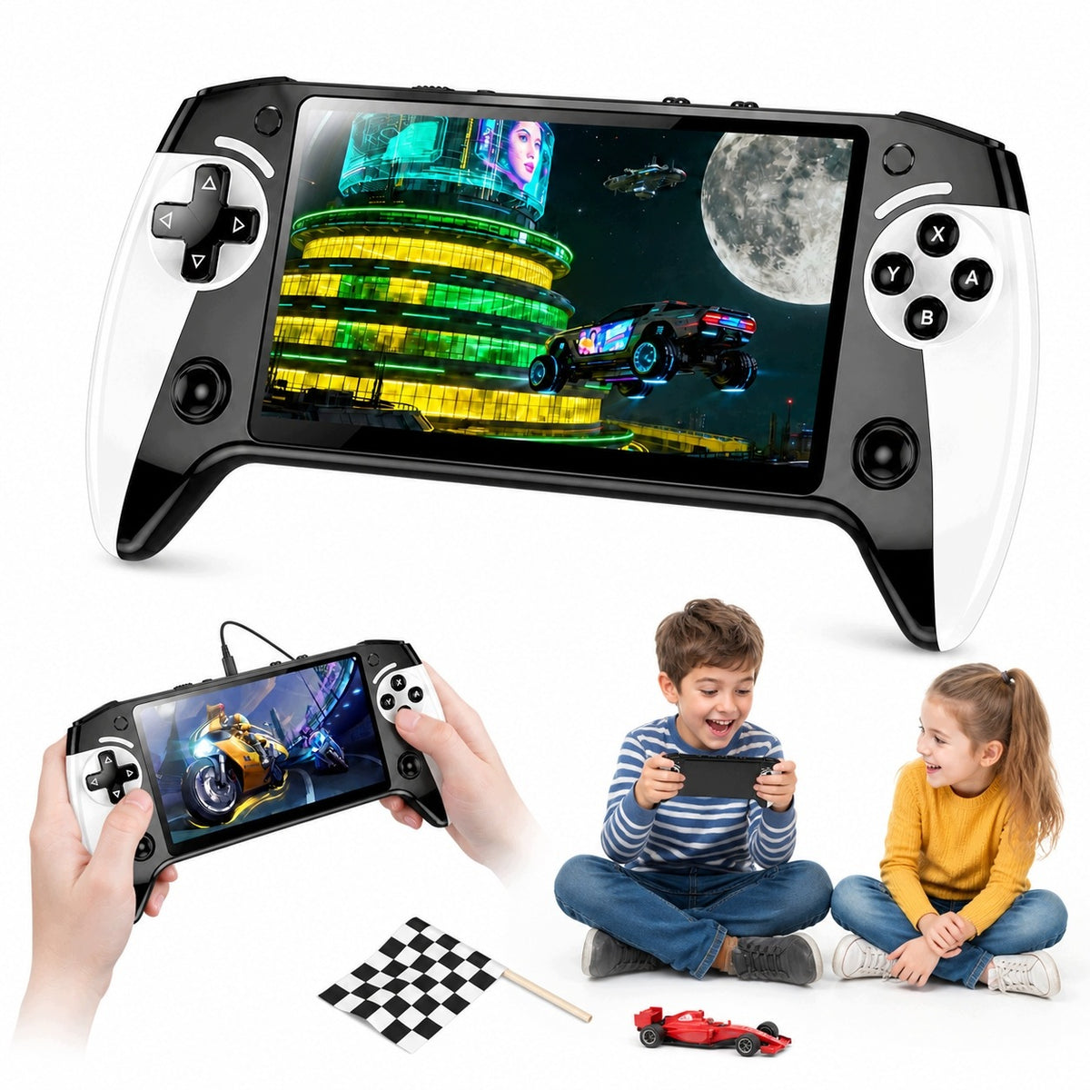 PORTABLE CONSOLE X9 5.5" LARGE SCREEN 8GB USB BLACK