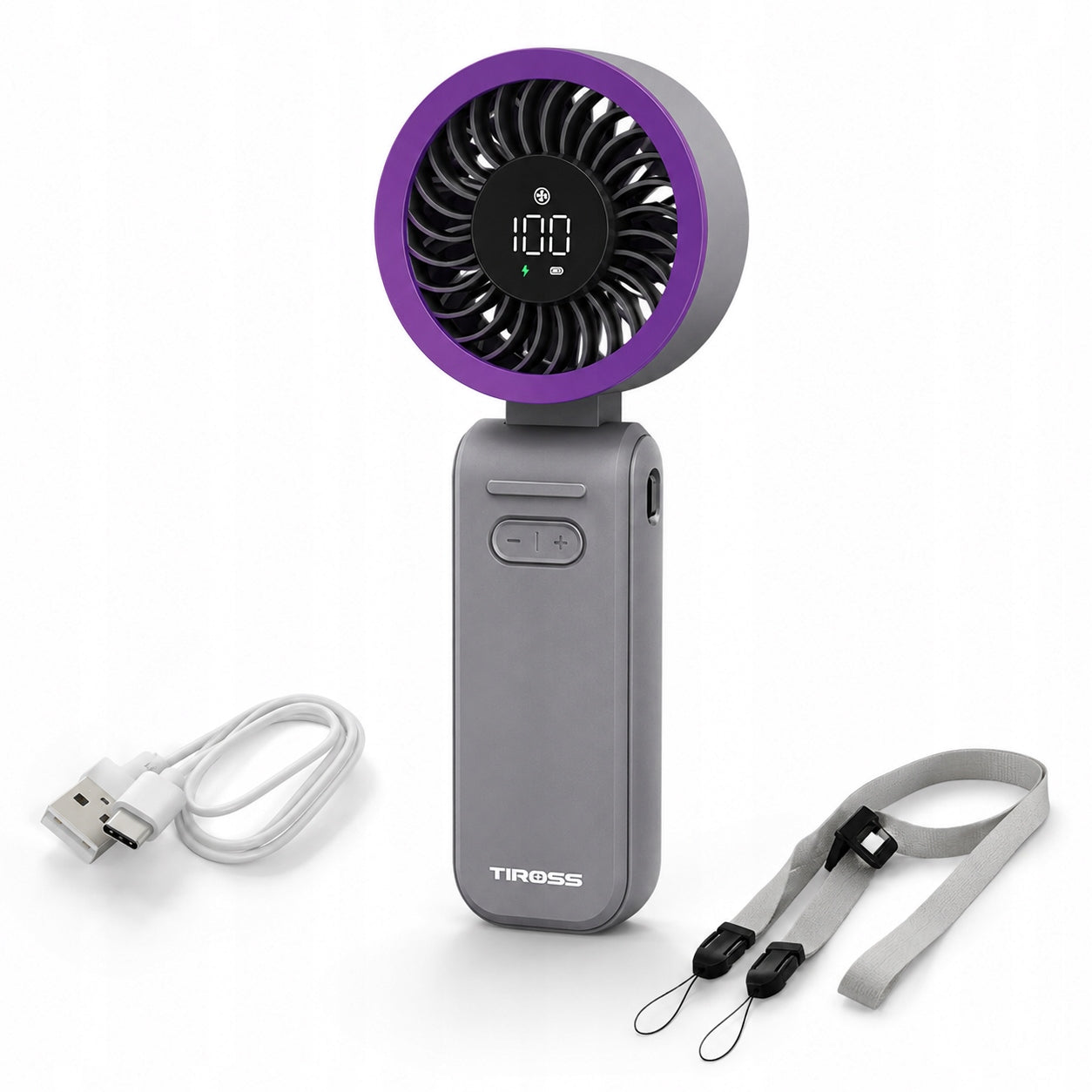 PORTABLE FAN MINI DESK FAN QUIET HANDHELD 3600mAh 100 mode