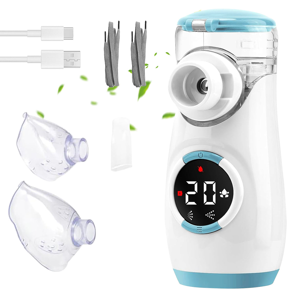 PORTABLE MESH NEBULISER INHALER FOR ADULTS AND CHILDREN