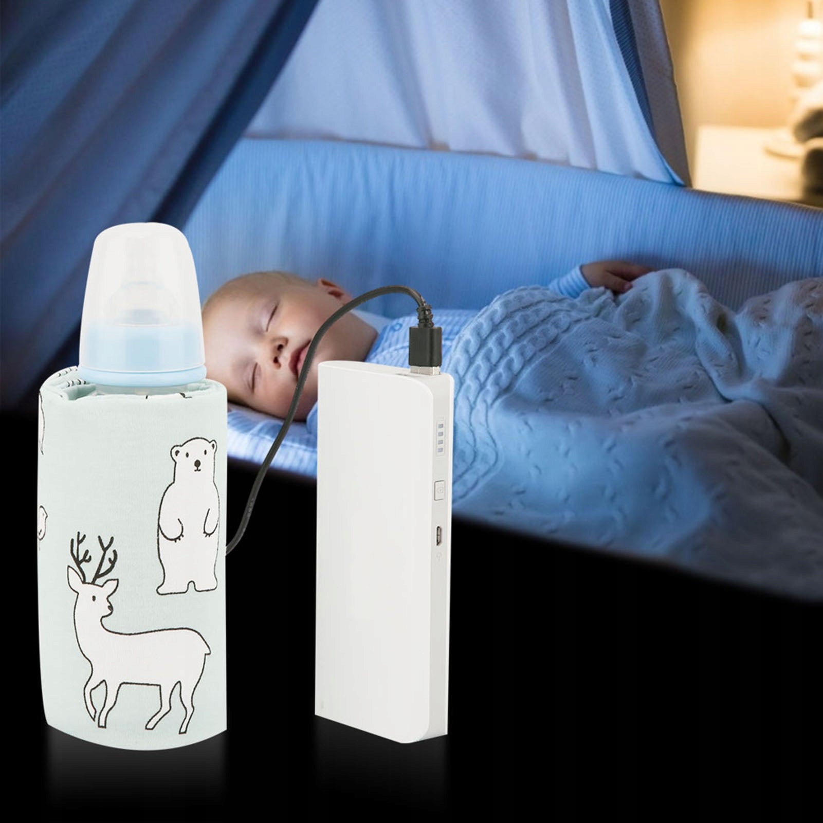 PORTABLE MILK BOTTLE WARMER USB CAR TOURIST FAST Packaging status original