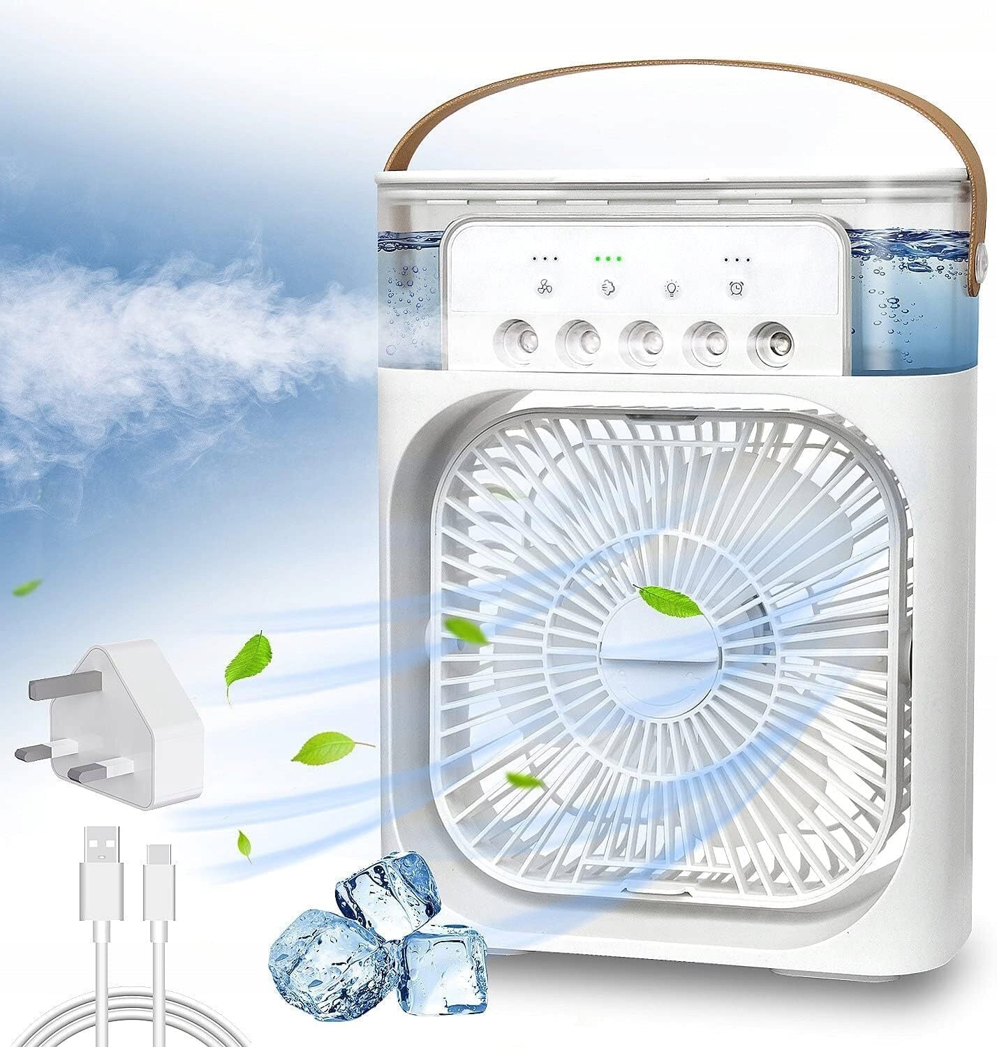 PORTABLE MINI AIR CONDITIONER FAN HUMIDIFIER LED Manufacturer code 3831127561078