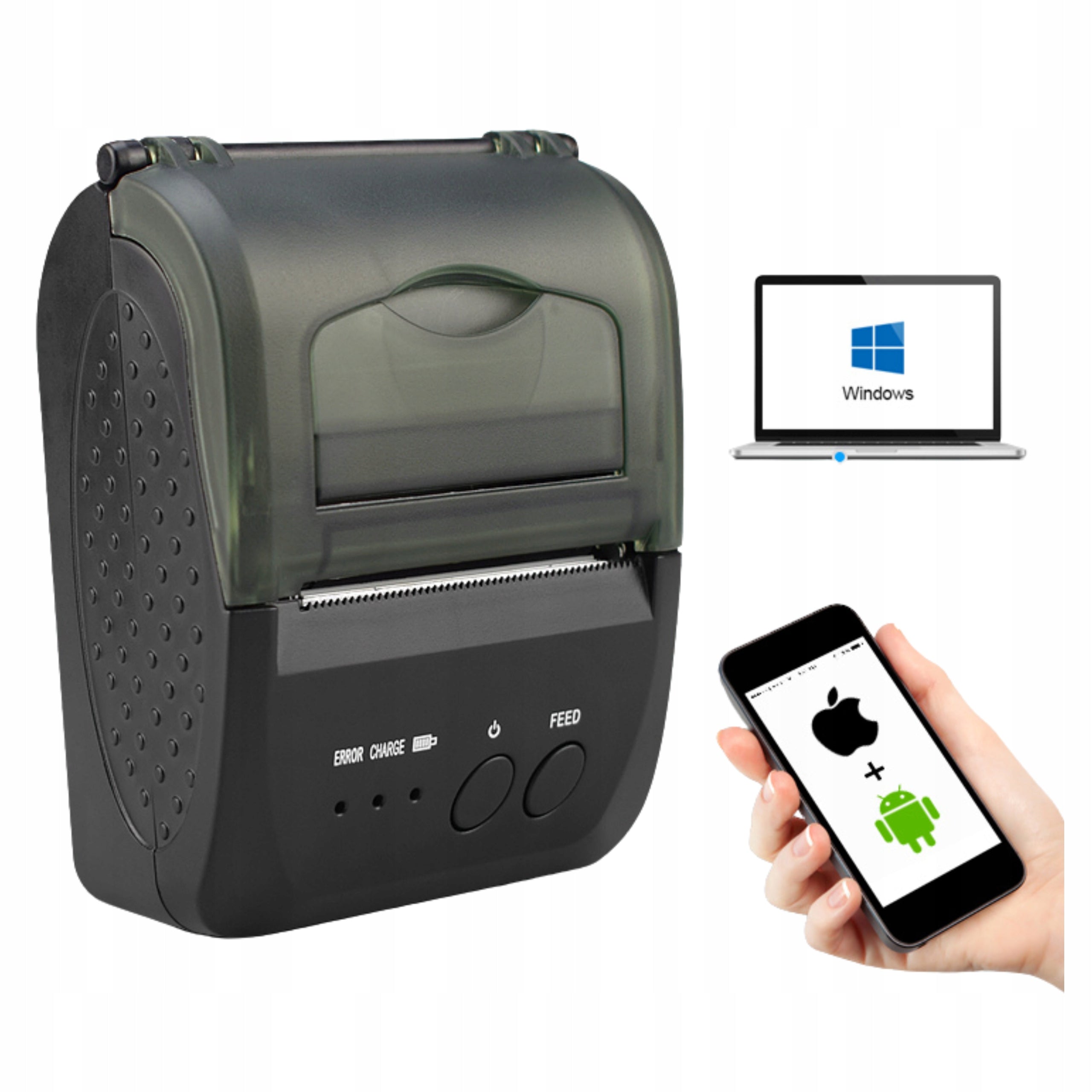 PORTABLE MINI MOBILE THERMAL PRINTER FOR BLUETOOTH USB RECEIPTS