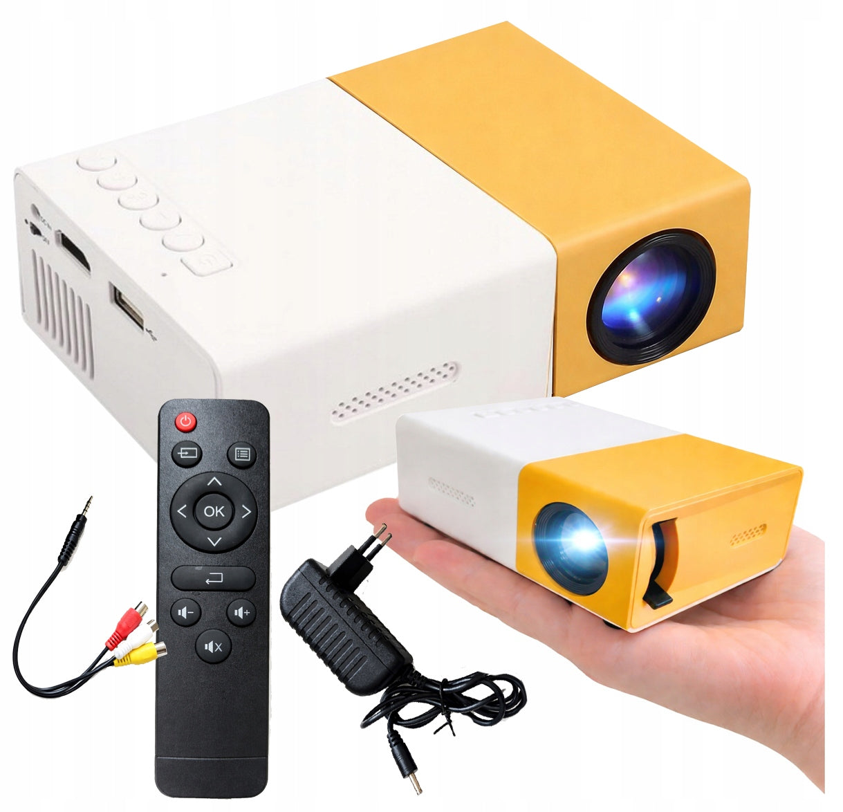 PORTABLE MINI PROJECTOR LED PROJECTOR FULL HD PHONE LAPTOP TABLET YG300