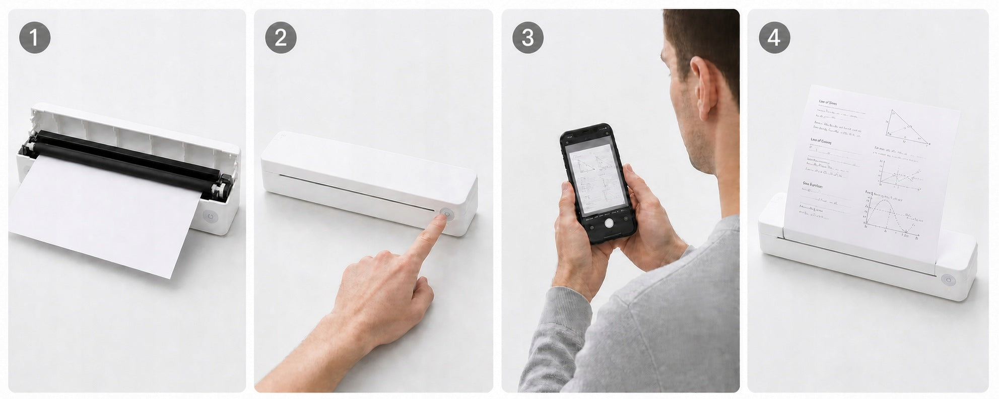 PORTABLE PRINTER A4 THERMAL BLUETOOTH USB WITHOUT INK A10 Manufacturer code JYSafora DRUKARKA PRZENOŚNA