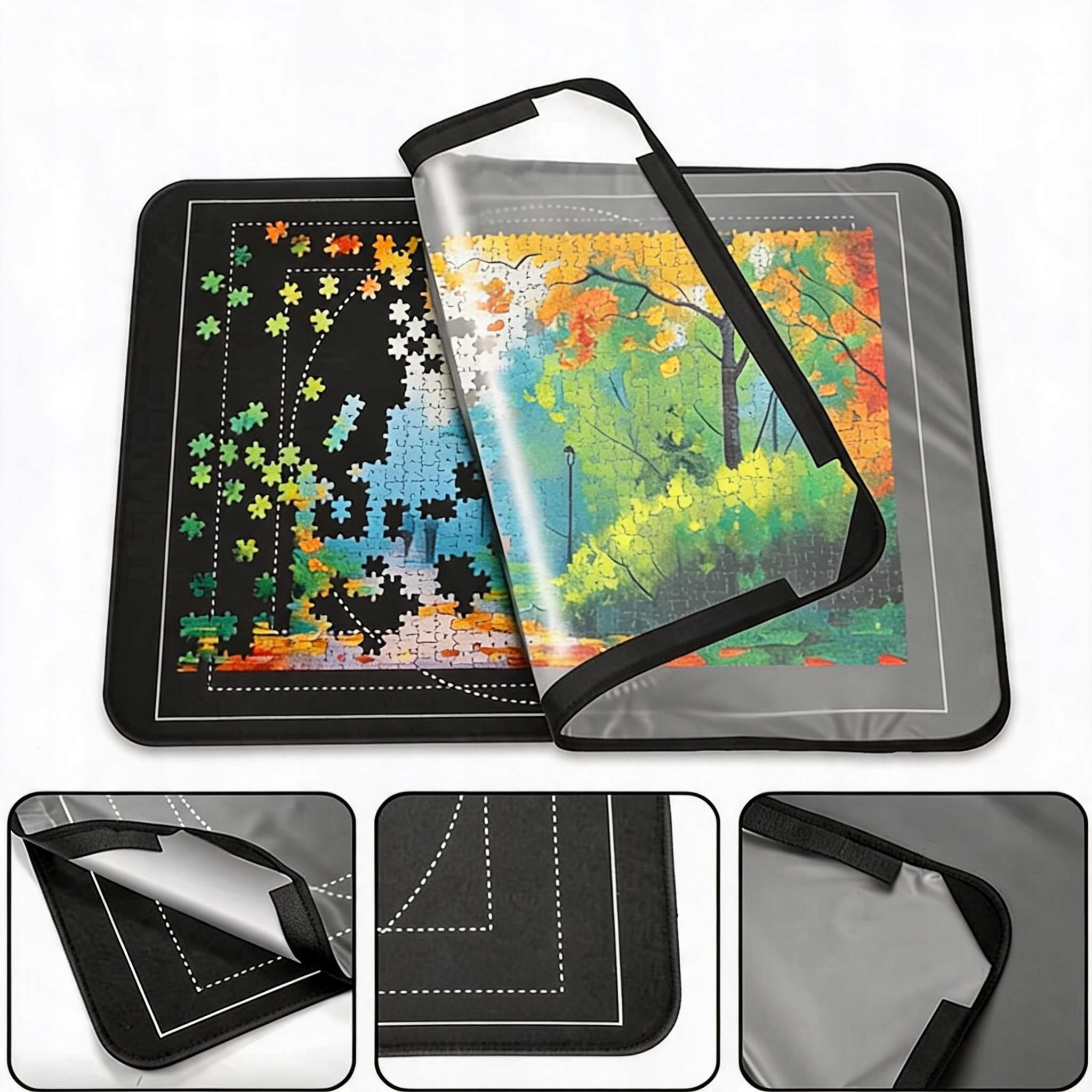 PORTABLE PUZZLE TABLE WITH DUST COVER + 6 TRAYS Brand no brand