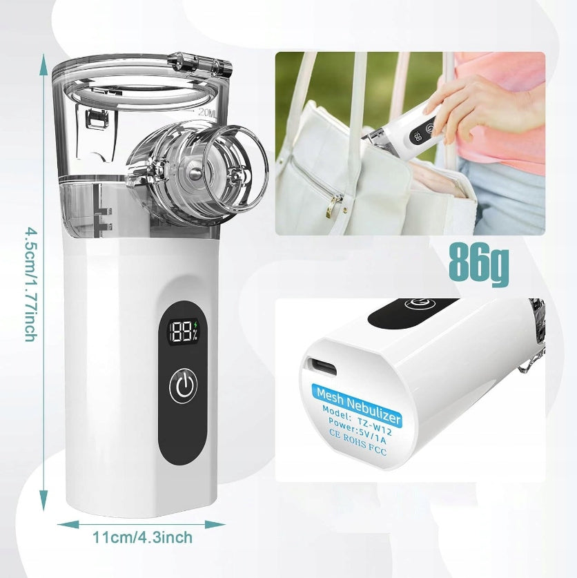PORTABLE RECHARGEABLE MESH INHALER FOR CHILDREN AND ADULTS QUIET Packaging status original