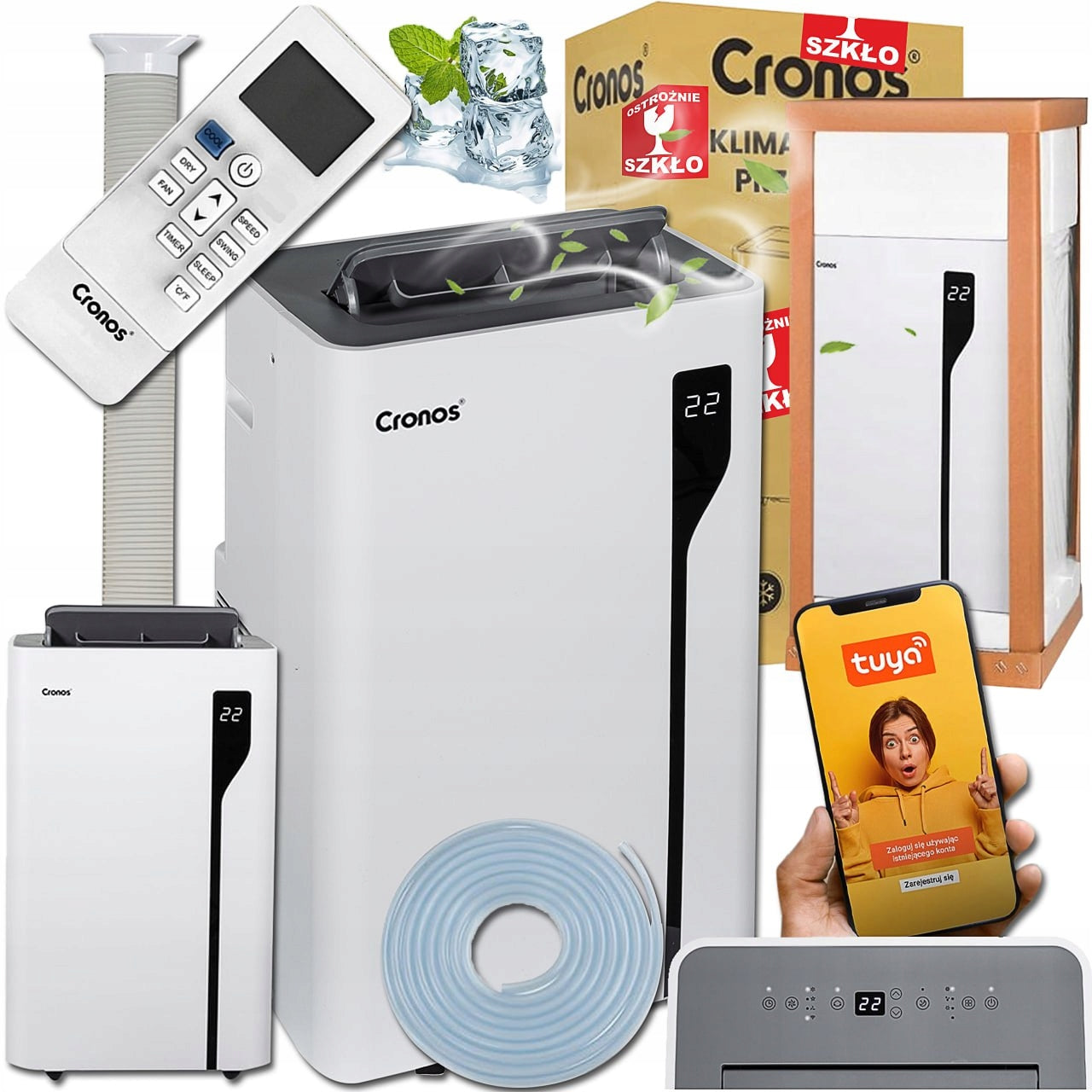 PORTABLE ROOM AIR CONDITIONER MOBILE AIR CONDITIONING WiFi 4,1kW 3in1