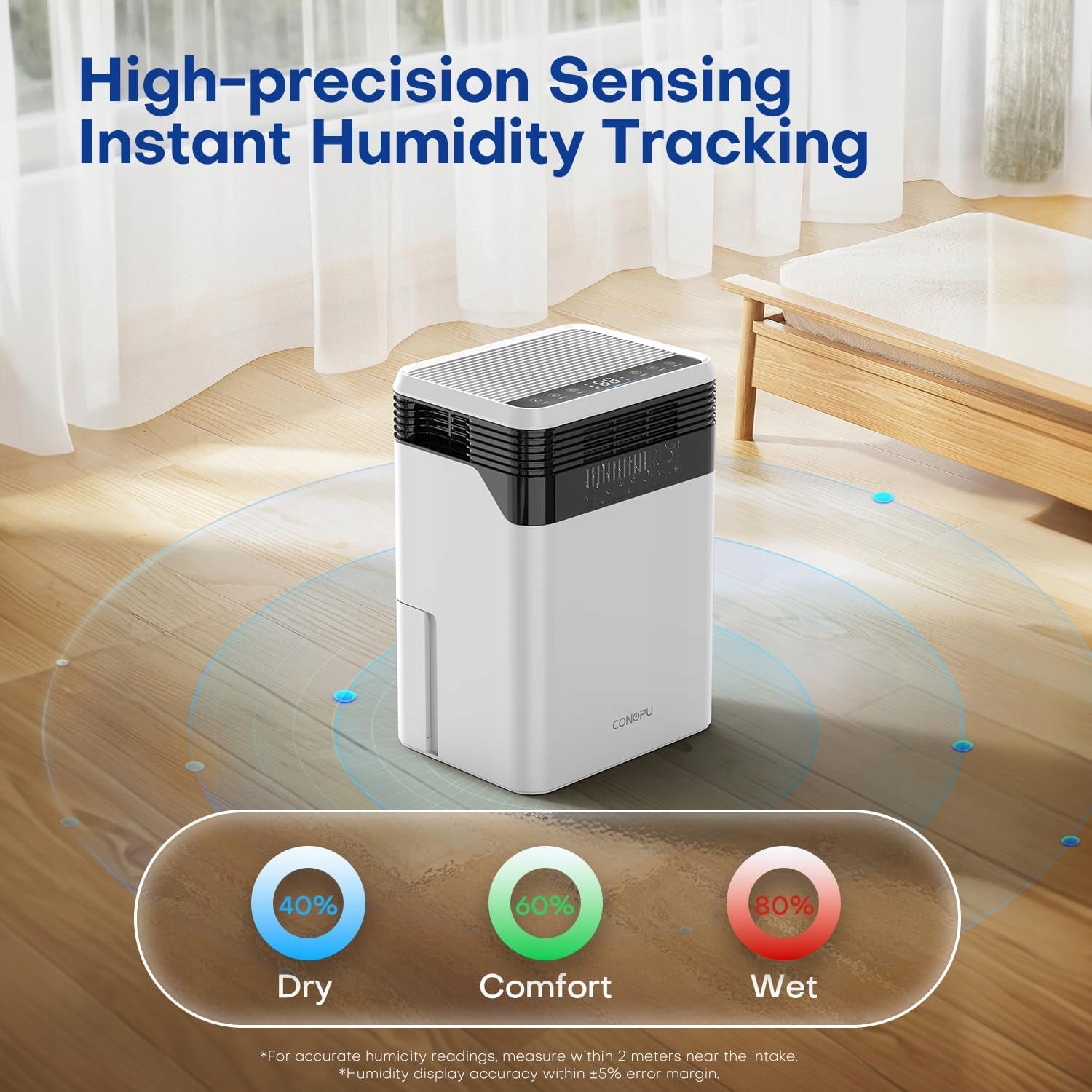 PORTABLE SILENT DEHUMIDIFIER FOR HOME Dehumidifier 3L DH-CS11 CONOPU Manufacturer code DH-CS11