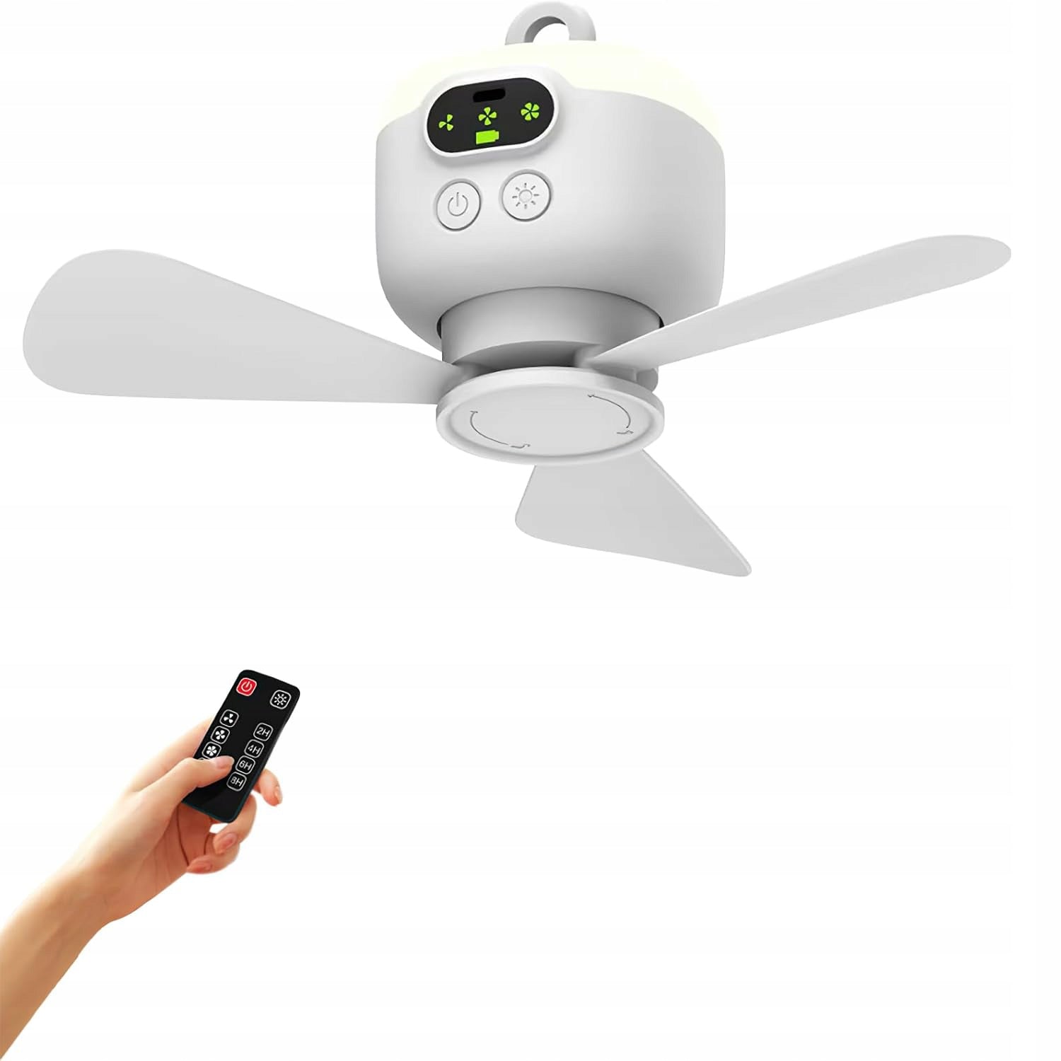 PORTABLE SMALL CEILING FAN, CEILING FAN WITH REMOTE CONTROL LIGHT Weight 0.51 kg