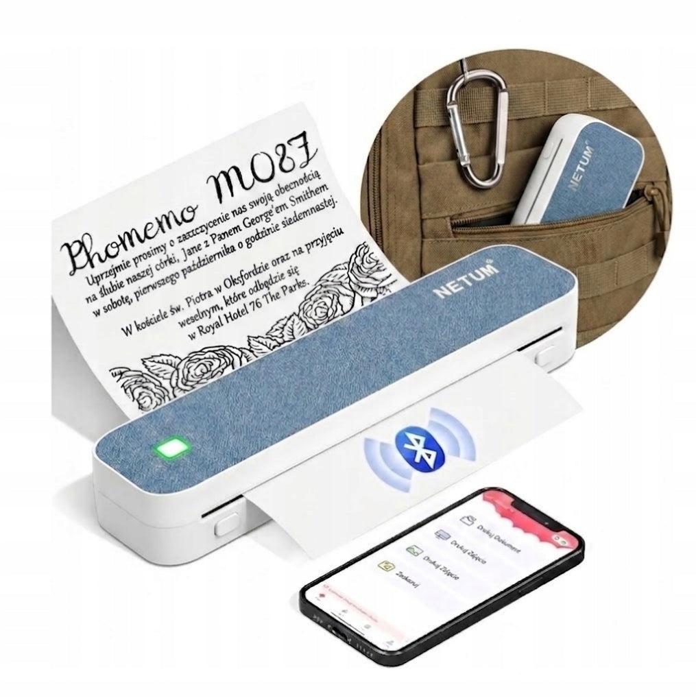 PORTABLE THERMAL PRINTER A4 NETUM LT-A10 FOR DOCUMENTS, PHOTOS, LABELS