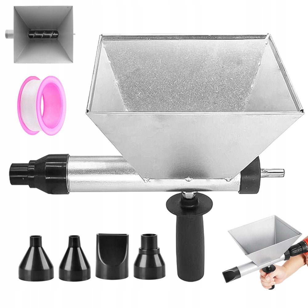PORTABLE WALL PAINT PLASTERING GUN WITH 4 REMOVABLE NOZZLES