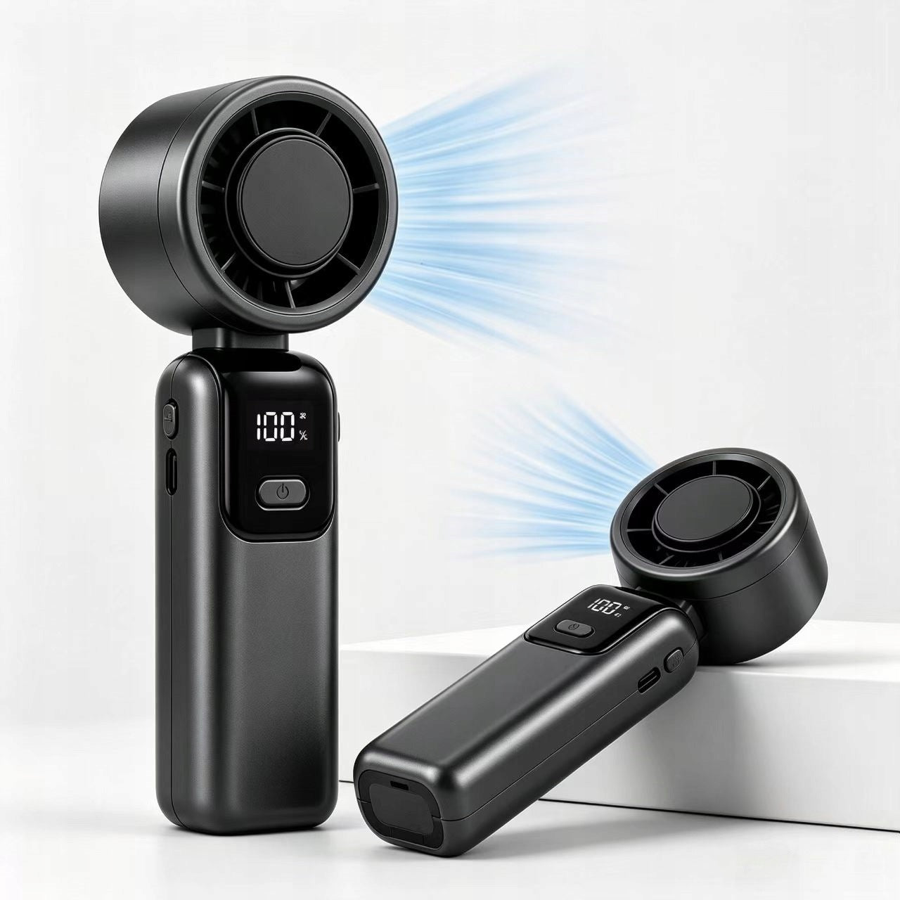 PORTABLE WINDMILL MINI DESK FAN QUIET HANDHELD 4000mAh Manufacturer code 781291323794