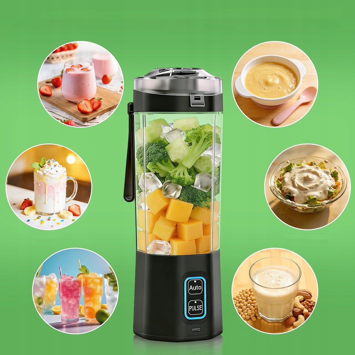 PORTABLE WIRELESS BLENDER Telinult TO USB 700ML POWERFUL 360W Manufacturer code Przenośny blender personalny Telinult