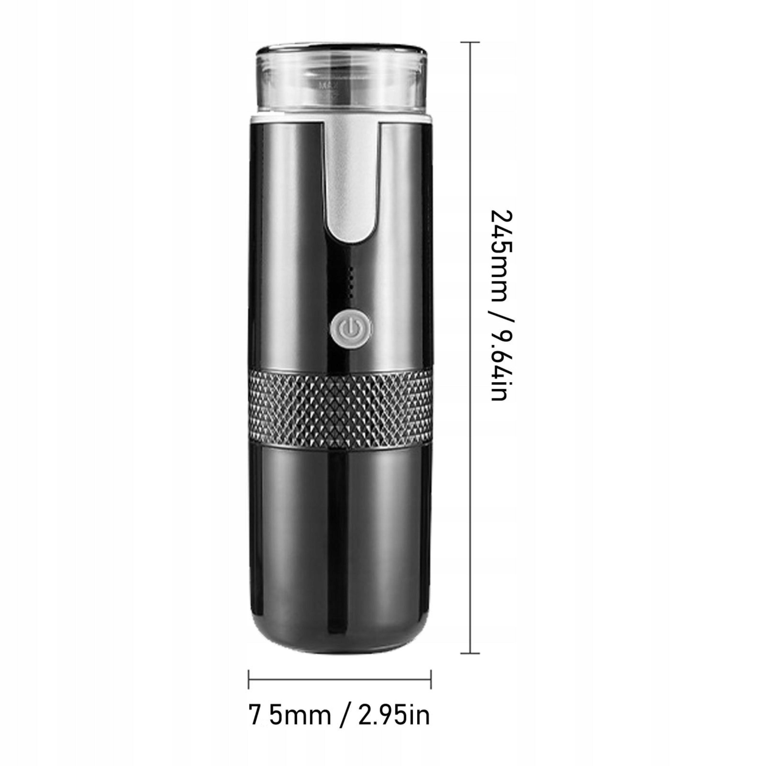 PORTABLE WIRELESS TRAVEL COFFEE MAKER FOR CAPSULES AND GROUND COFFEE Packaging status original