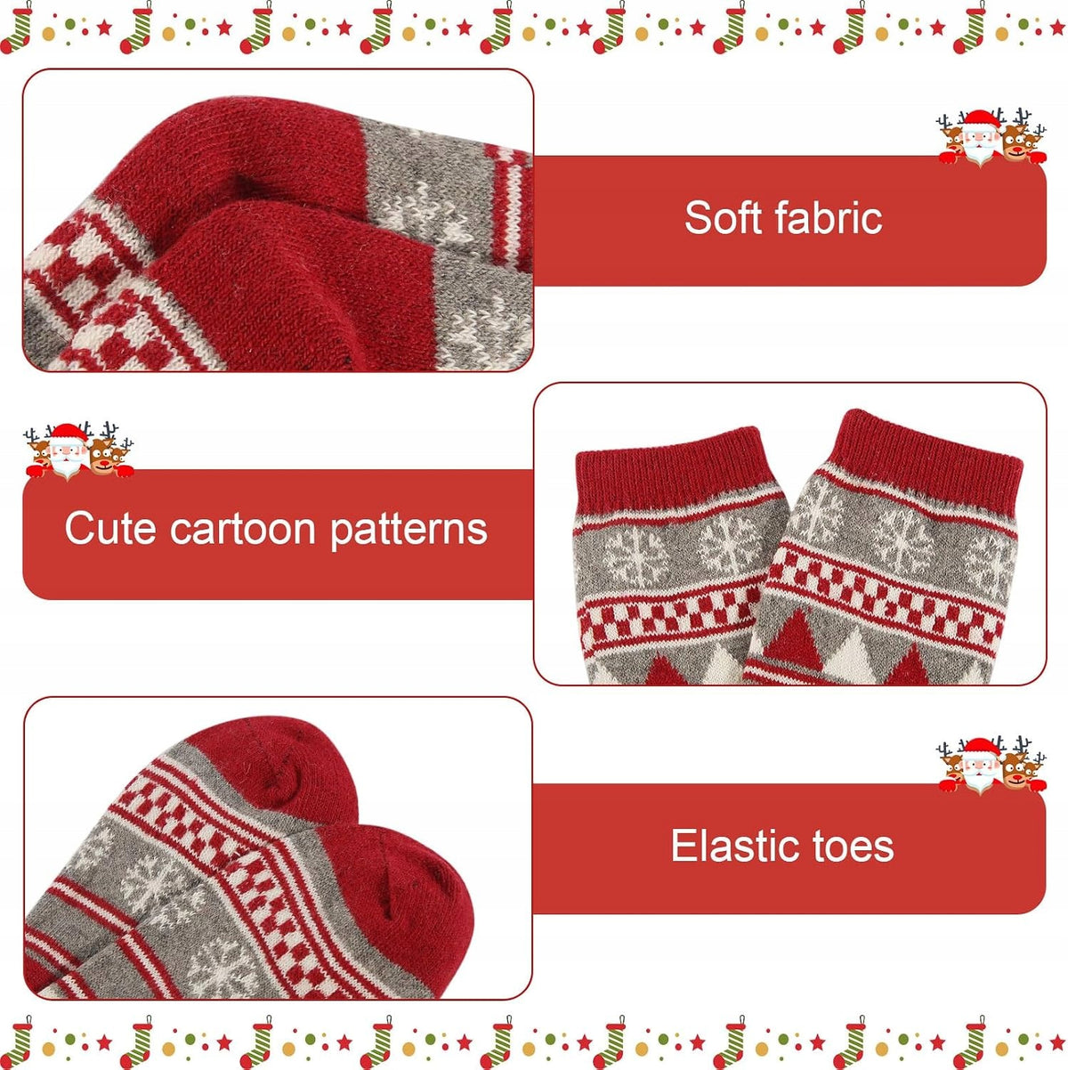 POSITIVE SOCKS WOMEN'S COTTON CARDBOARD UNISEX CHRISTMAS 5 PAIRS Manufacturer code Bez marki