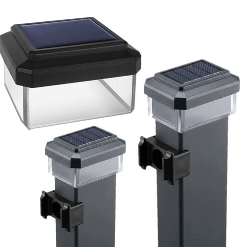 POST CANOPY 100x100mm Solar Lamp LED CAP OVERLAY BATTERY Brand DDK