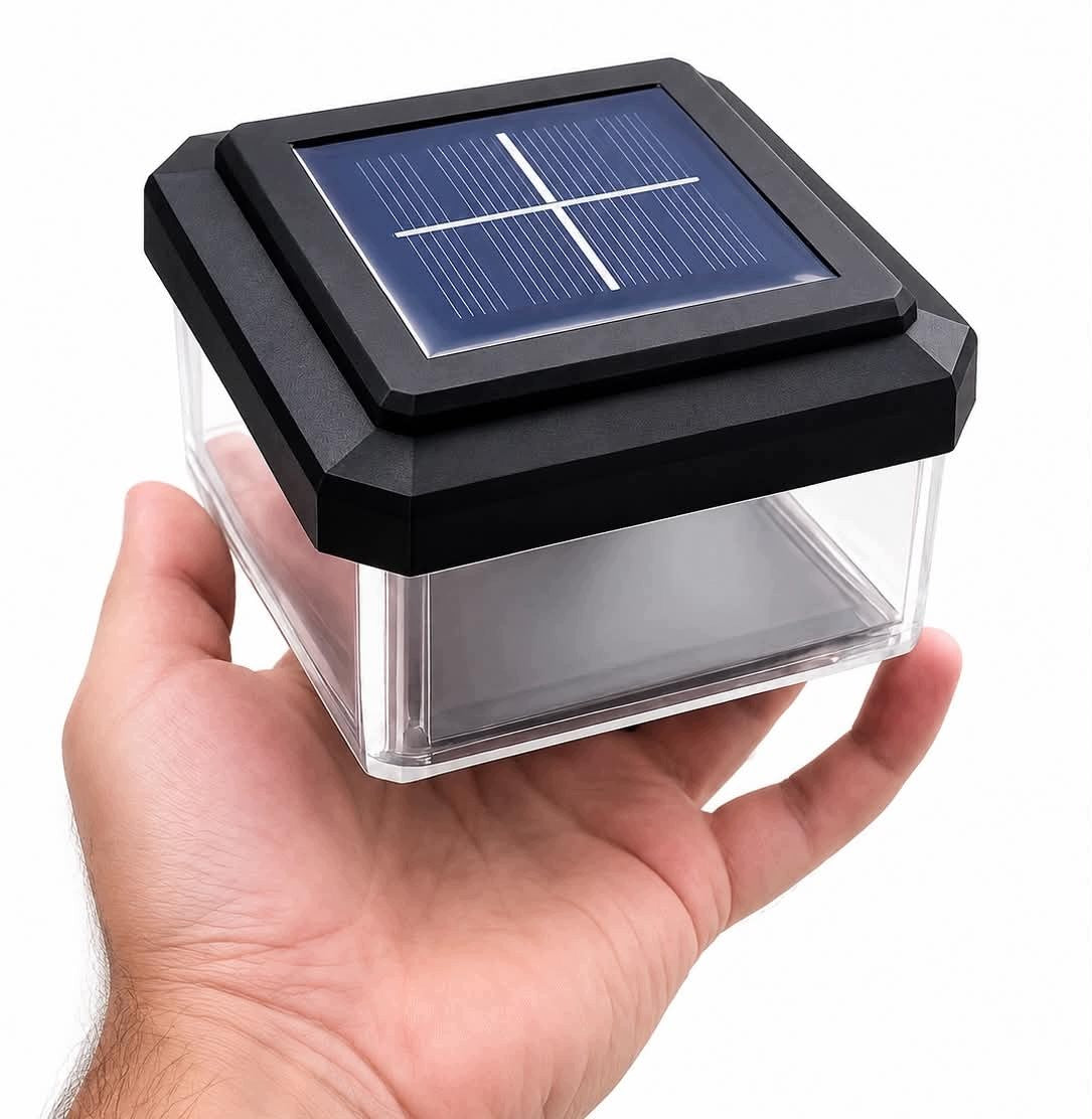 POST CANOPY 100x100mm Solar Lamp LED CAP OVERLAY BATTERY