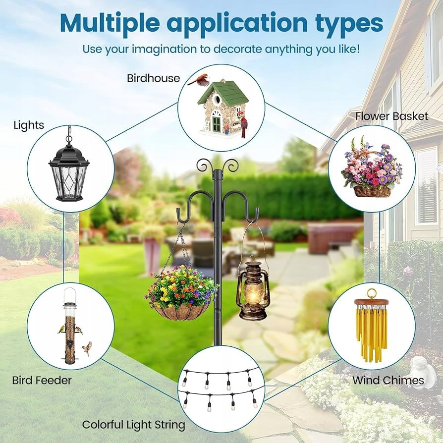 POST FOR LIGHT GARLAND 270 cm GARDEN POLE FOR LIGHTS Power supply USB