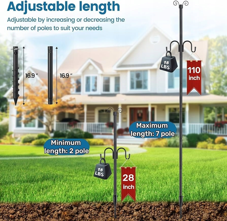 POST FOR LIGHT GARLAND 270 cm GARDEN POLE FOR LIGHTS Product height 270 cm