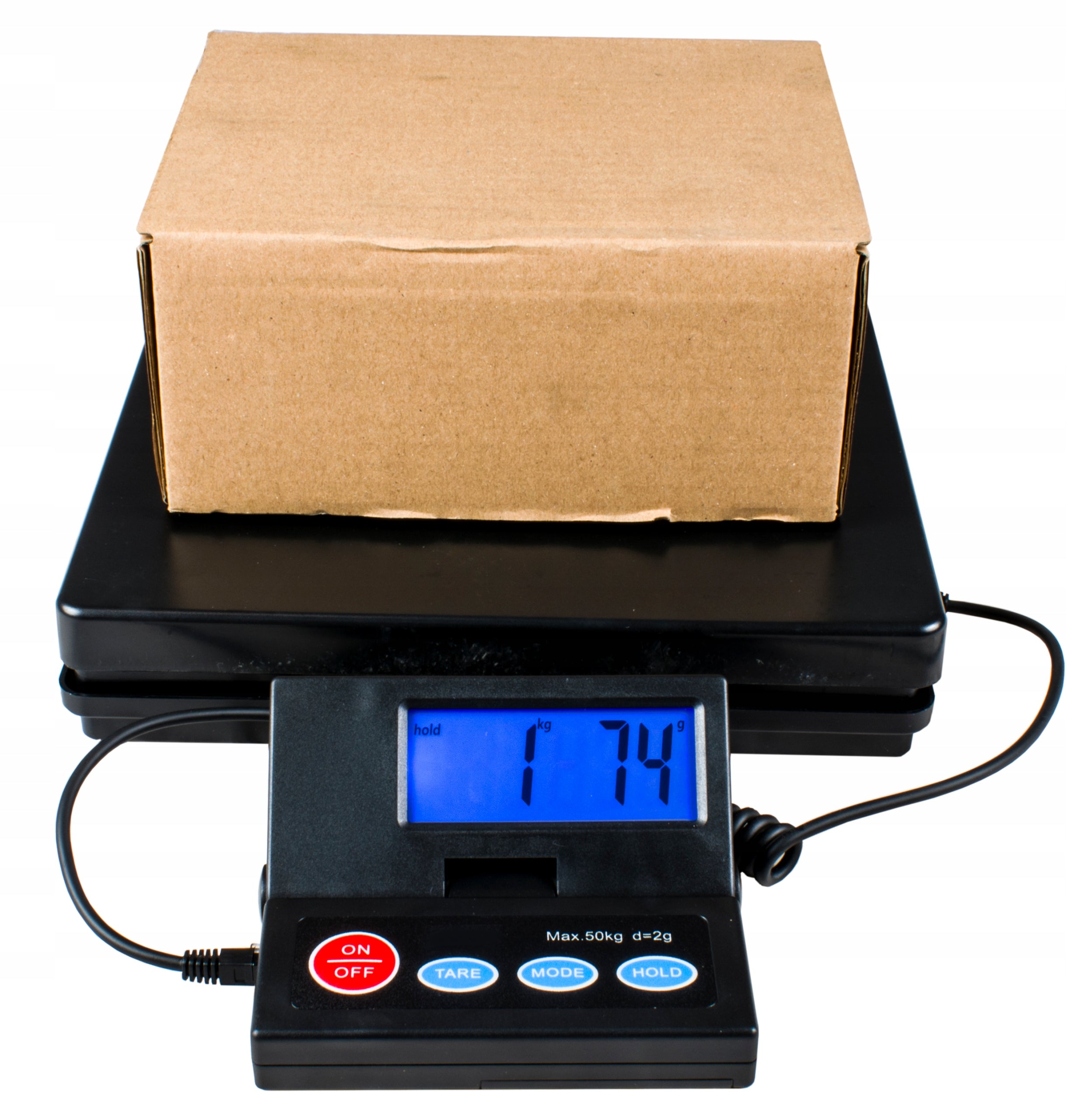 POSTAL SCALE 50kg FOR PLATFORM PACKAGES 25x25cm ELECTRONIC STORAGE Brand Bielskie Wagi