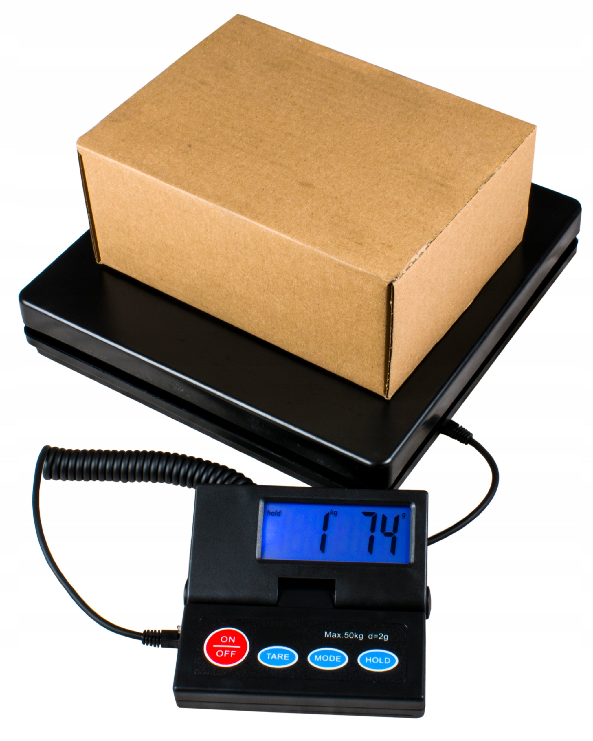 POSTAL SCALE 50kg FOR PLATFORM PACKAGES 25x25cm ELECTRONIC STORAGE Manufacturer code Waga pocztowa 25x25cm