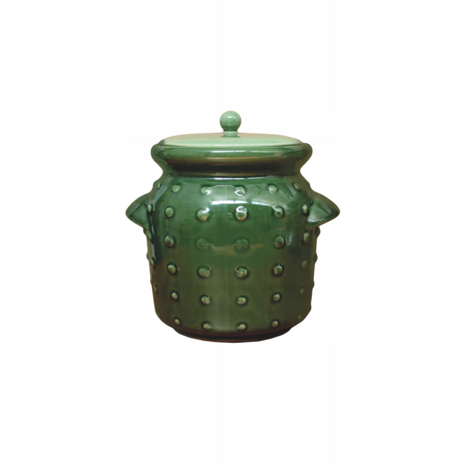 POT 2,5L STONEWARE FOR SOUP CUCUMBERS SILAGE FOR KITCHEN ORNAMENT GREEN