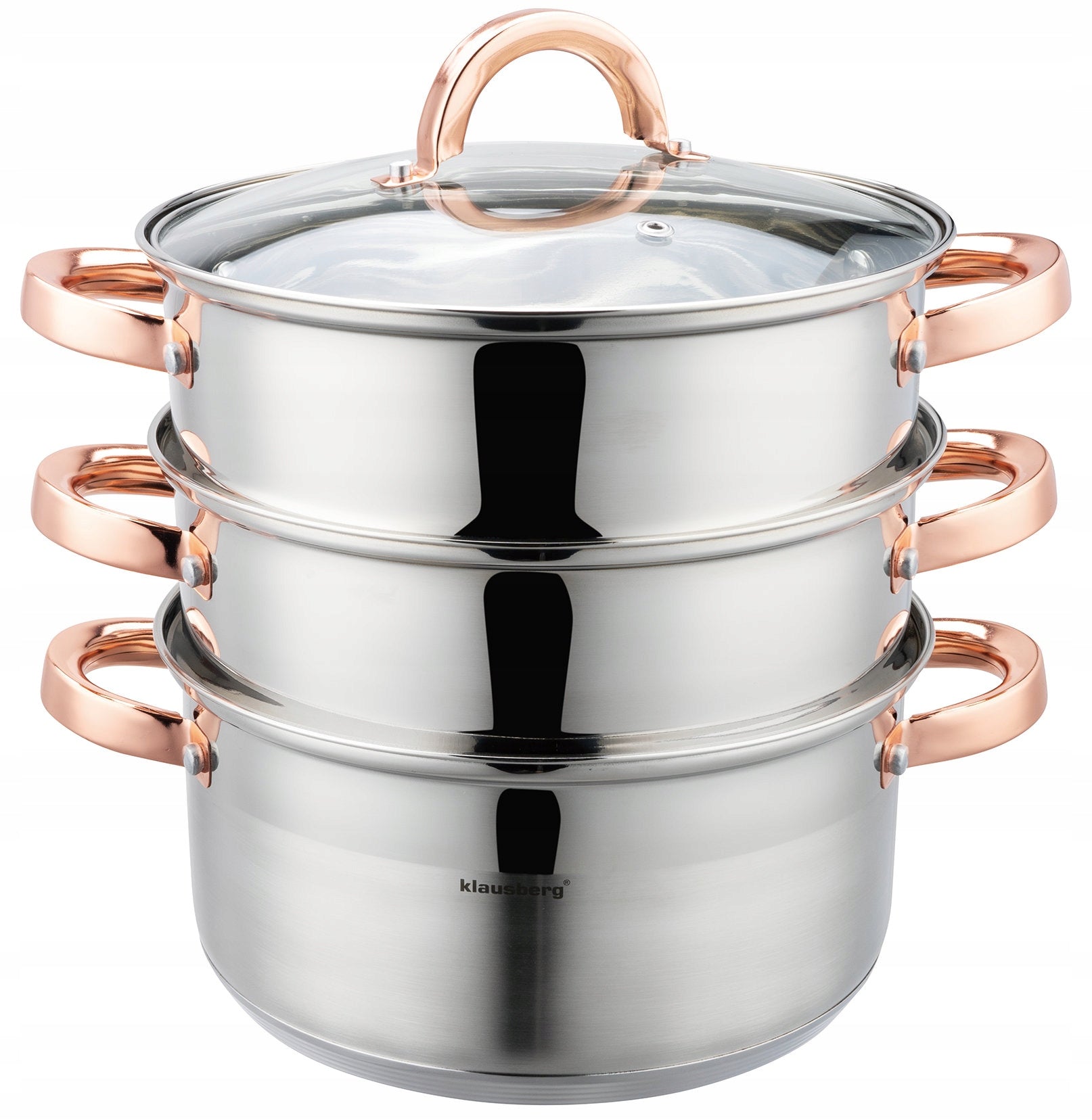 POT 4 L STEAMING induction stainless steel pot + 2 CARTRIDGES 22 cm
