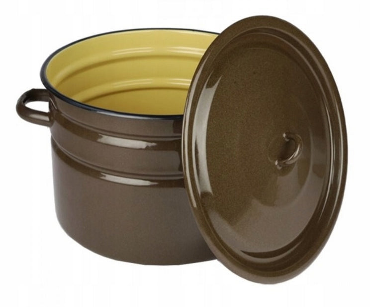 POT 40L ENAMELLED WITH LID HIGH GAR LARGE SAGAN XXL WIDE 40CM Packaging status original