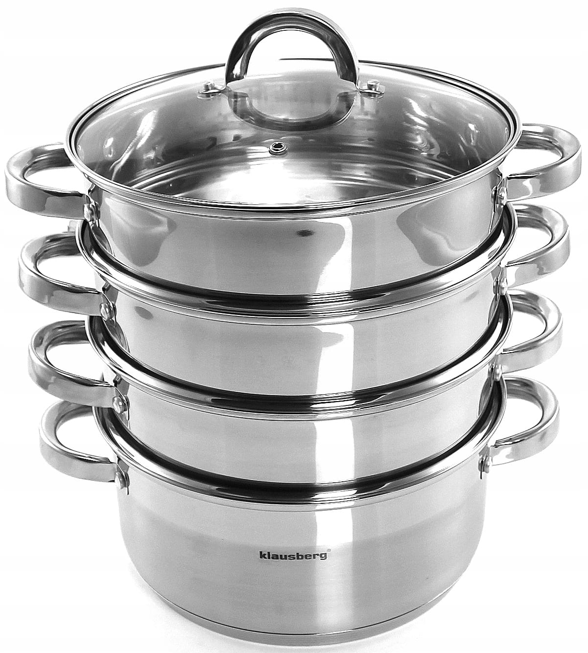 POT 5,0 L FOR STEAMING 24cm. 5 X BOTTOM KLAUSBERG Manufacturer code KB-7146
