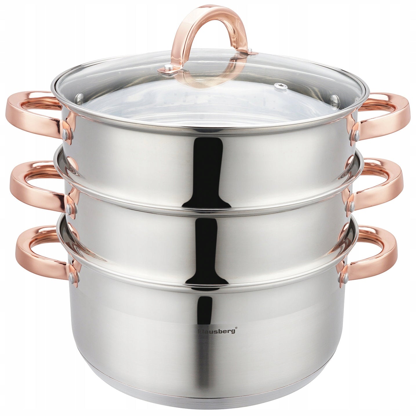 POT 5 L steaming induction stainless steel pot + 2 CARTRIDGES 24 cm