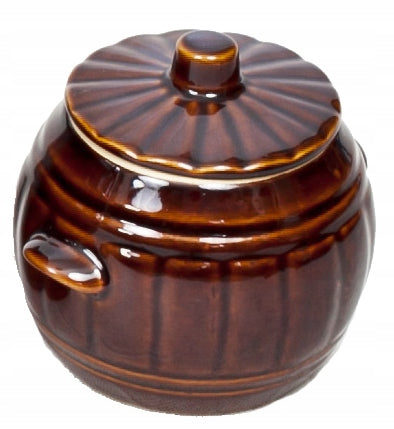 POT BARREL STONEWARE SMALL LID FOR PICKLING CUCUMBERS CABBAGE CERAMICS 1L Color brown