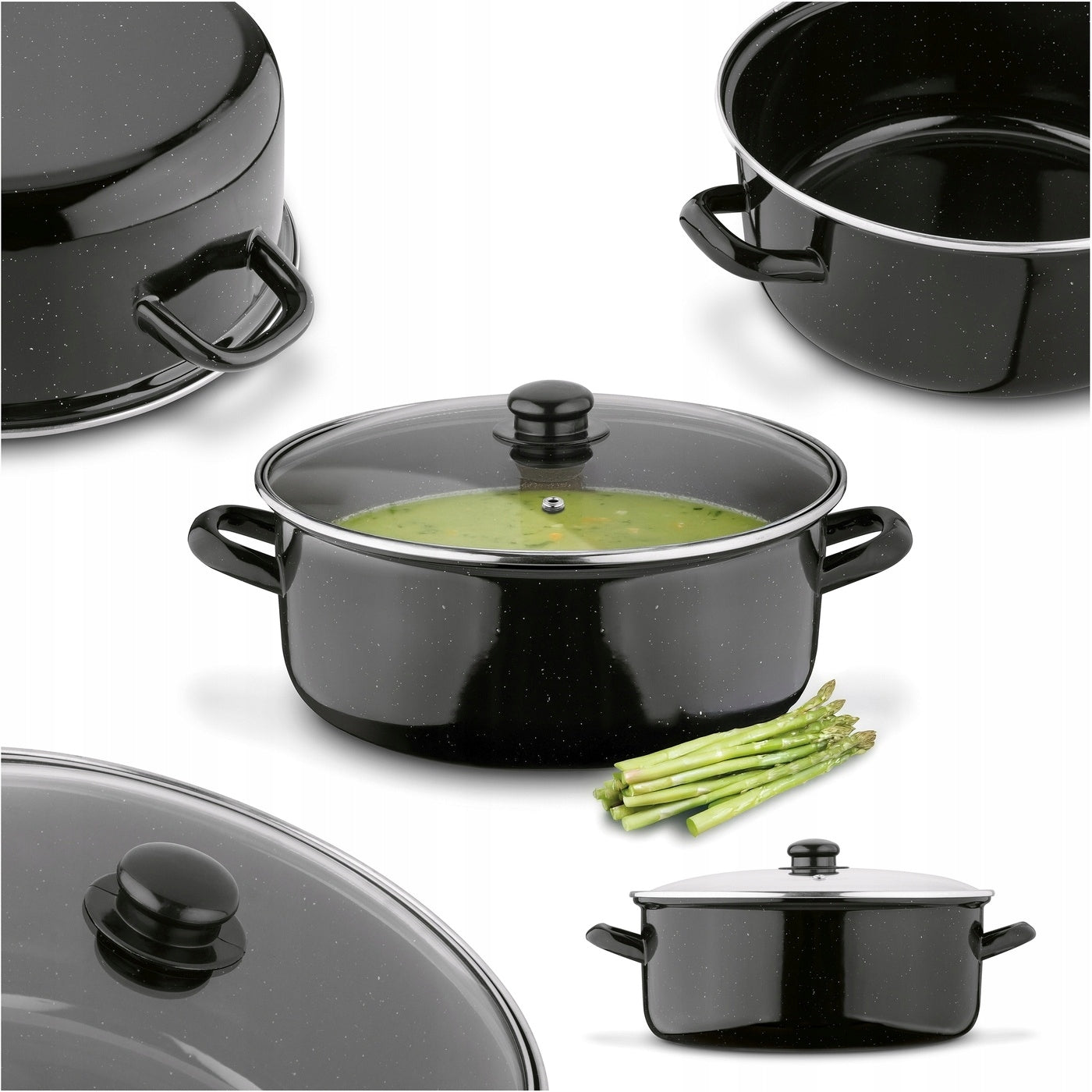 POT Enameled LID for OVEN GAS Low RETRO Tadar 6L 28cm