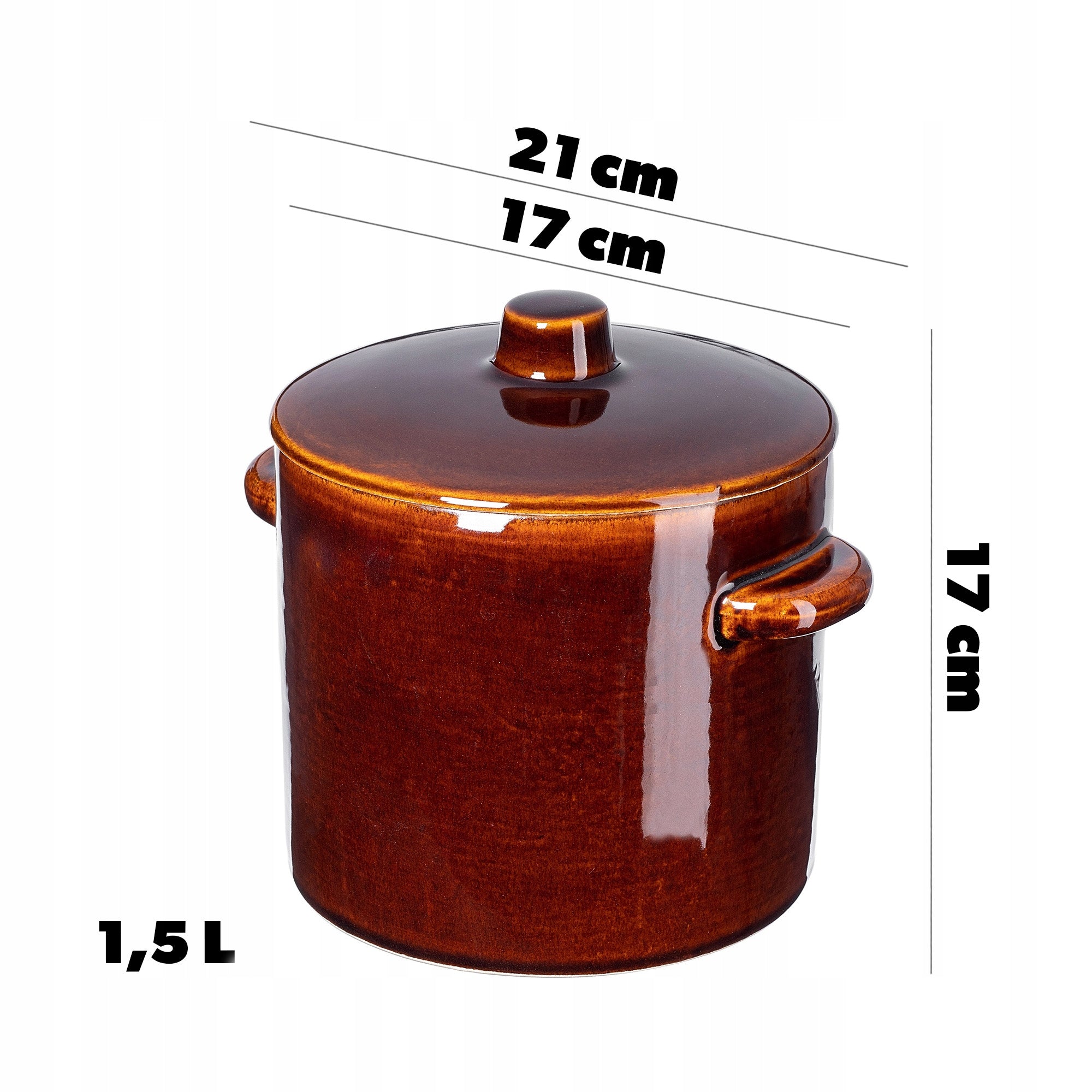 POT FOR PICKLING CABBAGE CUCUMBERS FOR STONEWARE LARD 1,5L BARREL POLAND Capacity 1.5 l