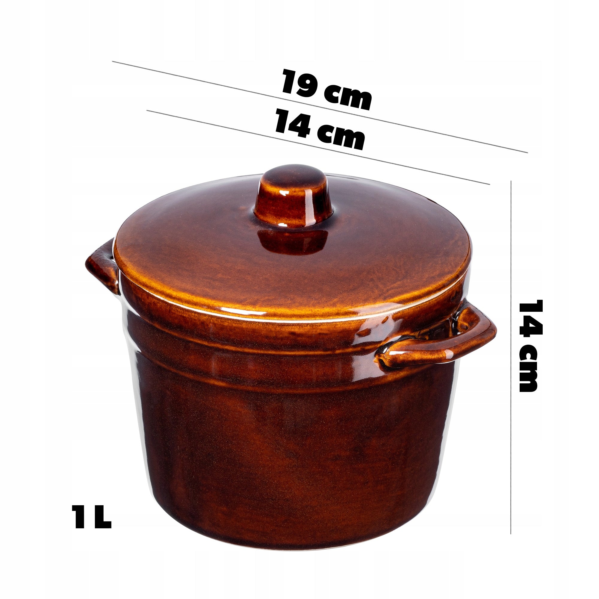 POT FOR PICKLING CABBAGE CUCUMBERS FOR STONEWARE LARD 1L BARREL STONEWARE Capacity 1 l