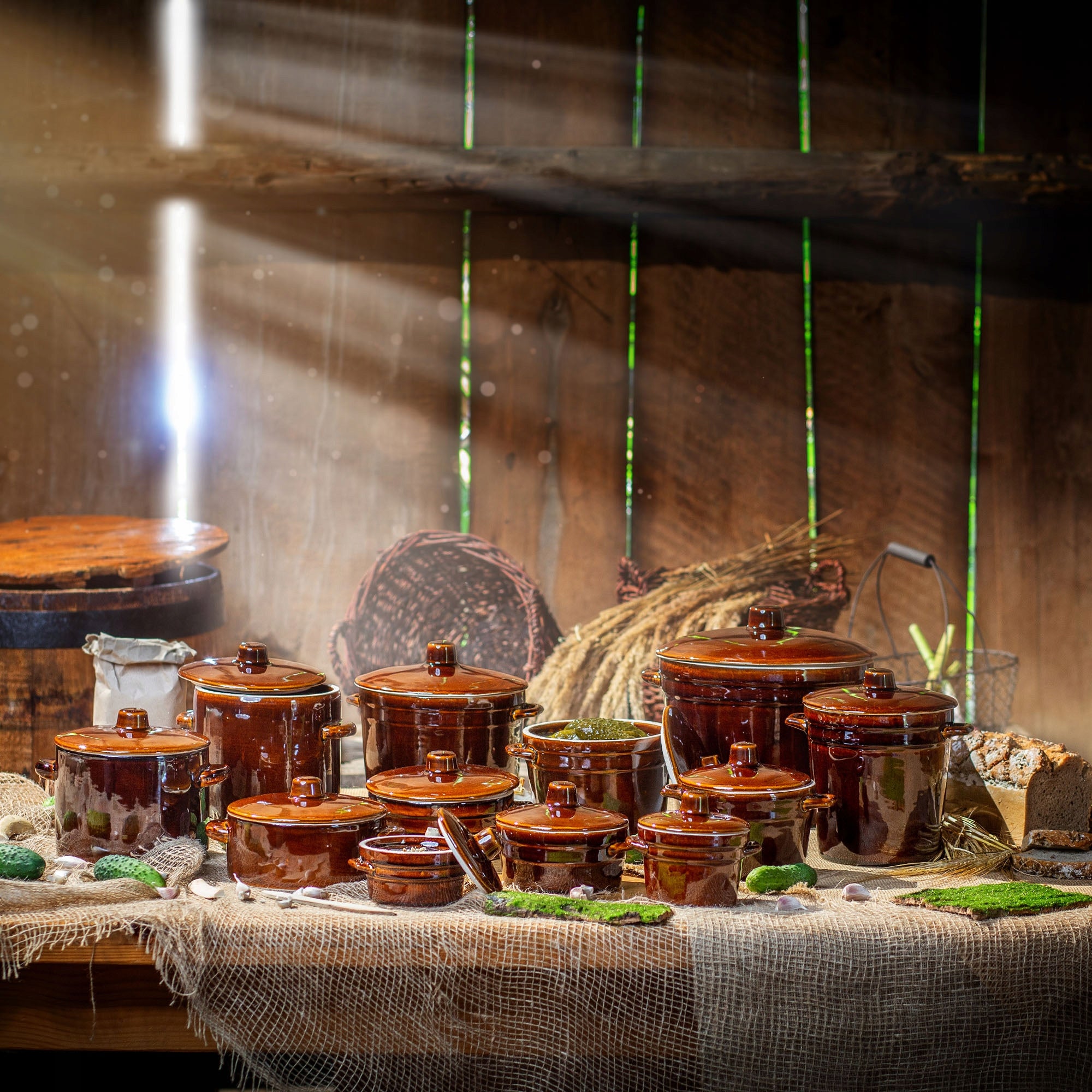 POT FOR PICKLING CABBAGE CUCUMBERS FOR STONEWARE LARD 2L BARREL STONEWARE Packaging status original