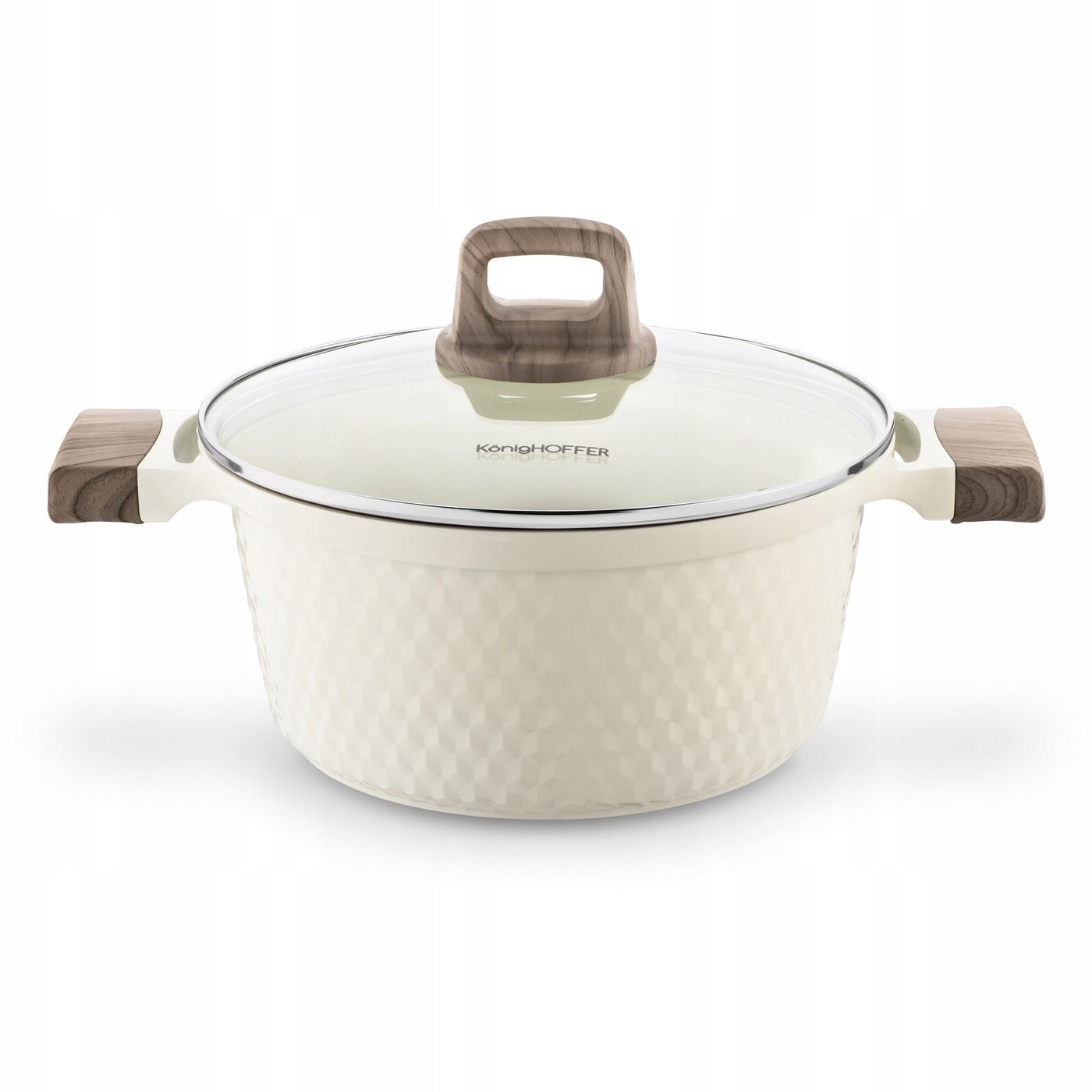 POT INDUCTION Ceramic GAS SOLID Cream Konighoffer Rosti 24cm 4L